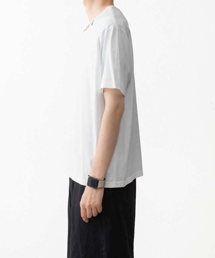 VEIN ヴェインの100/3 SUEDE JERSEY PIERCED S/S TEE - WHITEの公式通販サイトsession福岡セレクトショップ