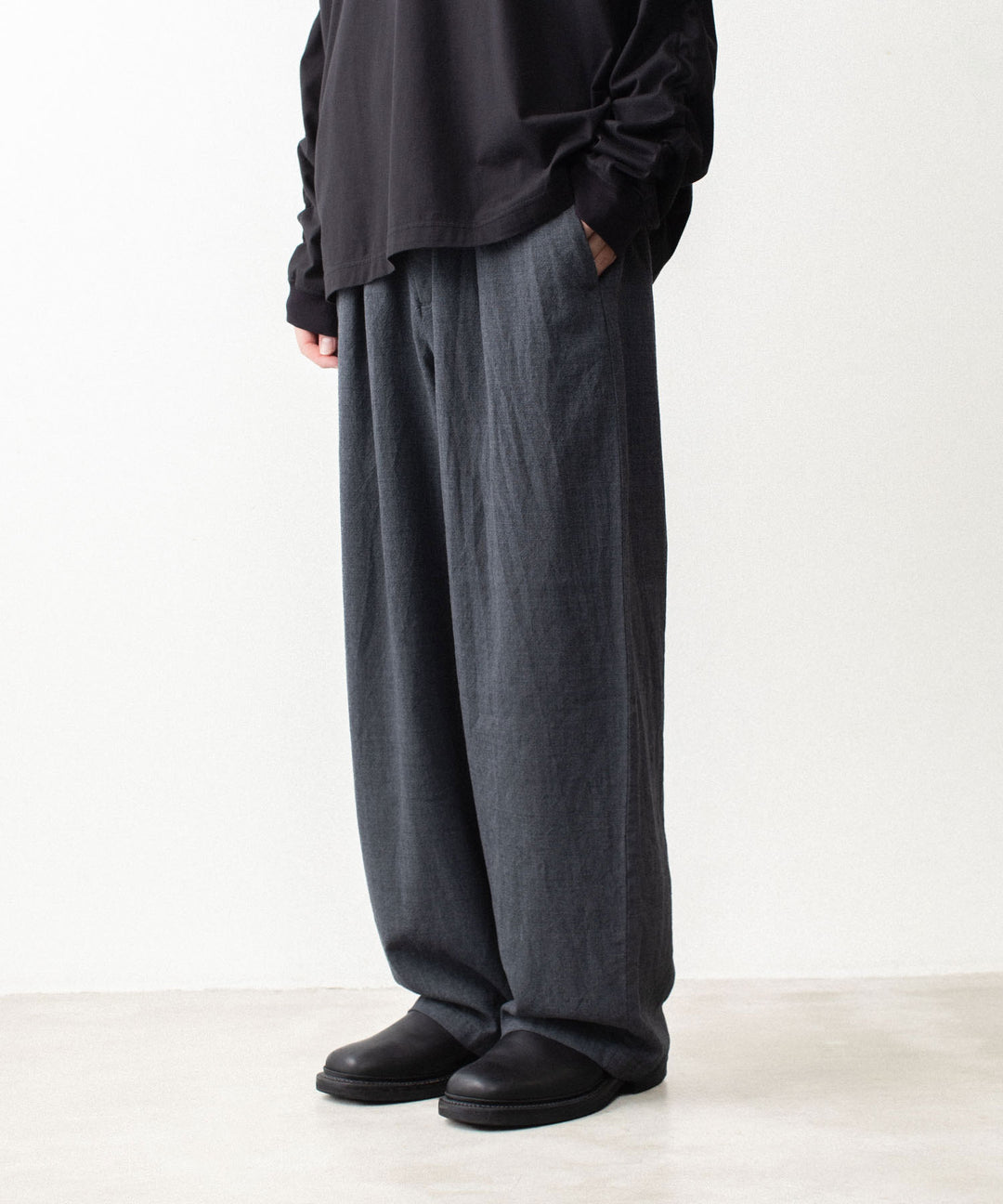 VEIN ヴェインのSHRINK WO CLOTH EASY TROUSERS - D.GRAYの公式通販サイトsession福岡セレクトショップ
