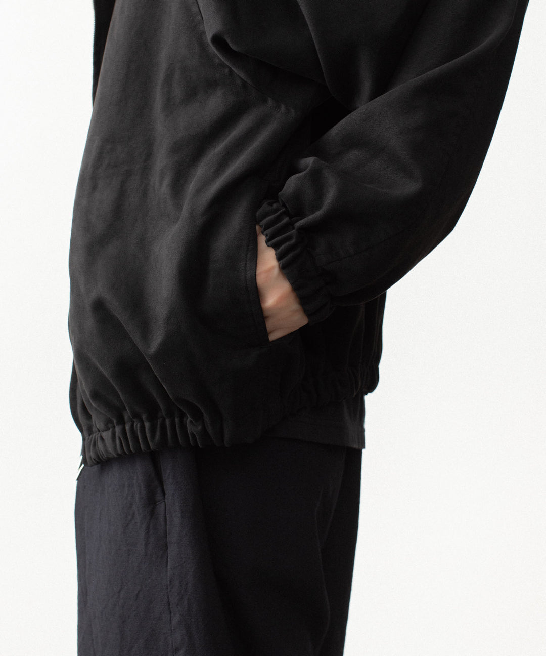 VEIN ヴェインのSYNTHETIC SUEDE TRACK JACKET - BLACKの公式通販サイトsession福岡セレクトショップ