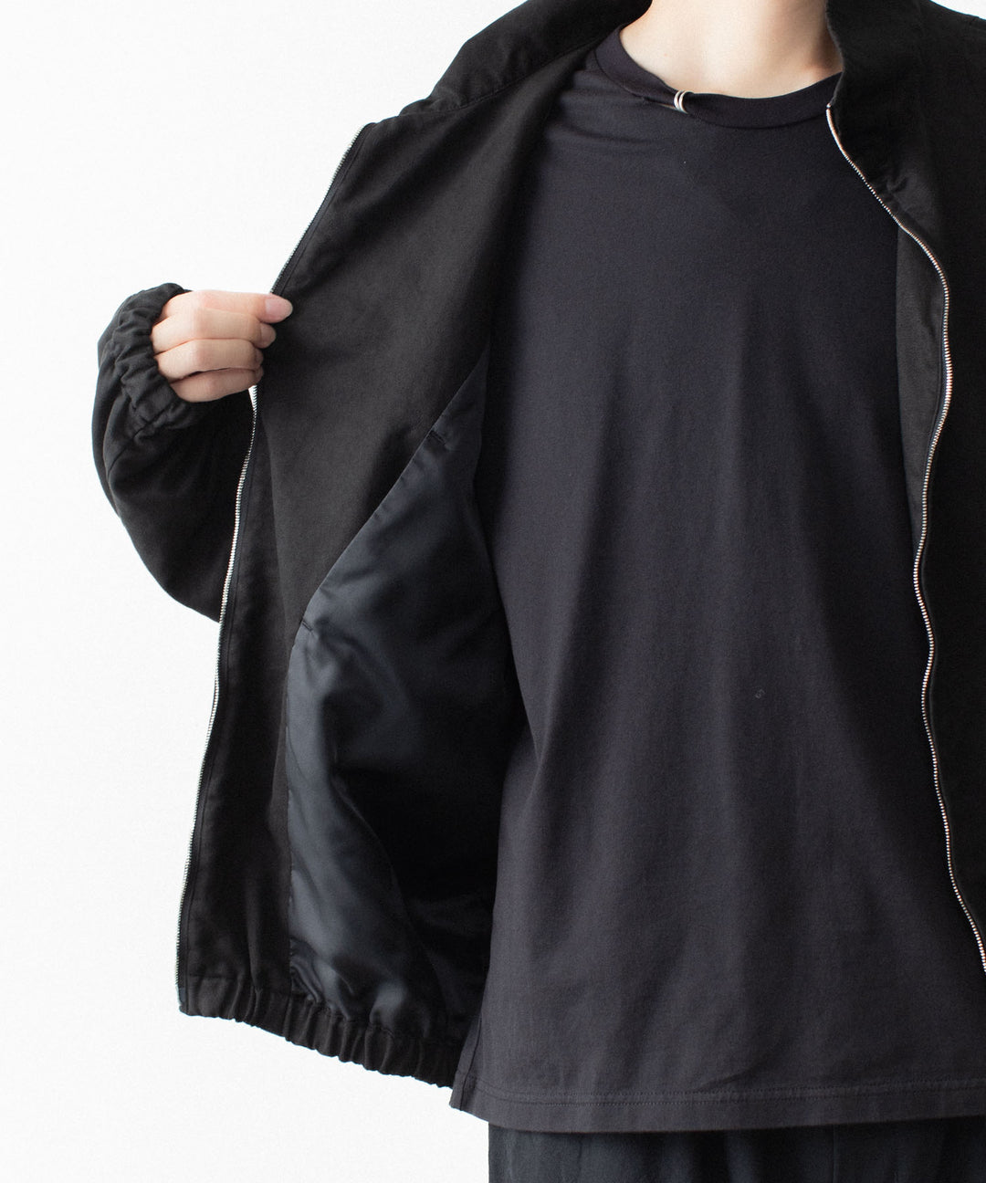 VEIN ヴェインのSYNTHETIC SUEDE TRACK JACKET - BLACKの公式通販サイトsession福岡セレクトショップ