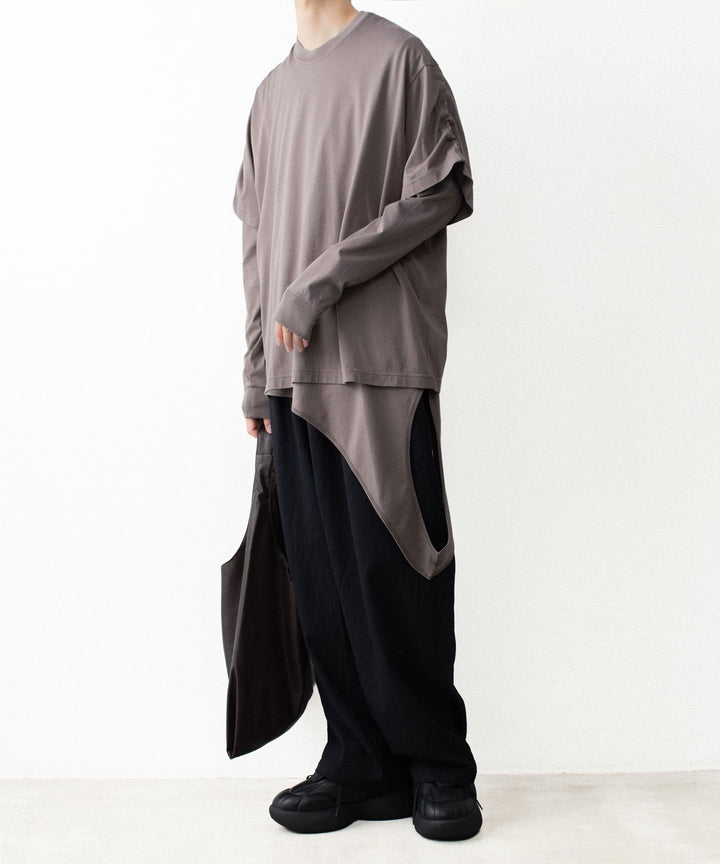 VEIN ヴェインの100/3 SUEDE JERSEY LAYERED L/S TEE - L.BROWNの公式通販サイトsession福岡セレクトショップ