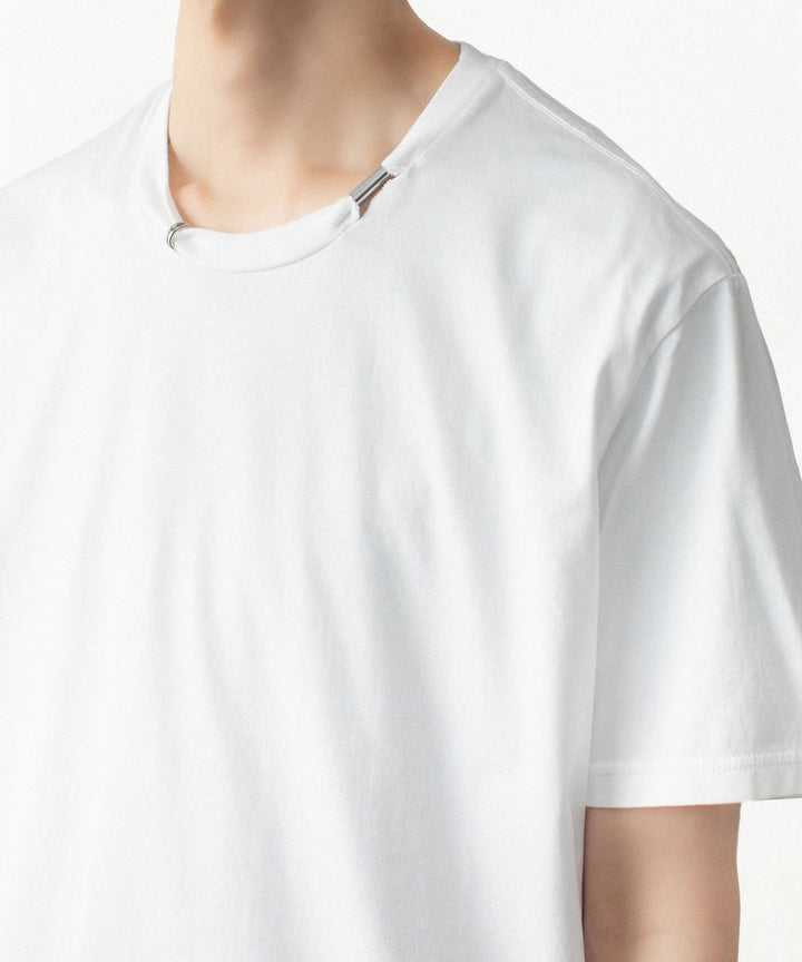VEIN ヴェインの100/3 SUEDE JERSEY PIERCED S/S TEE - WHITEの公式通販サイトsession福岡セレクトショップ