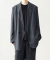 【 VEIN 】SHRINK WO CLOTH OVER JACKET - D.GRAY