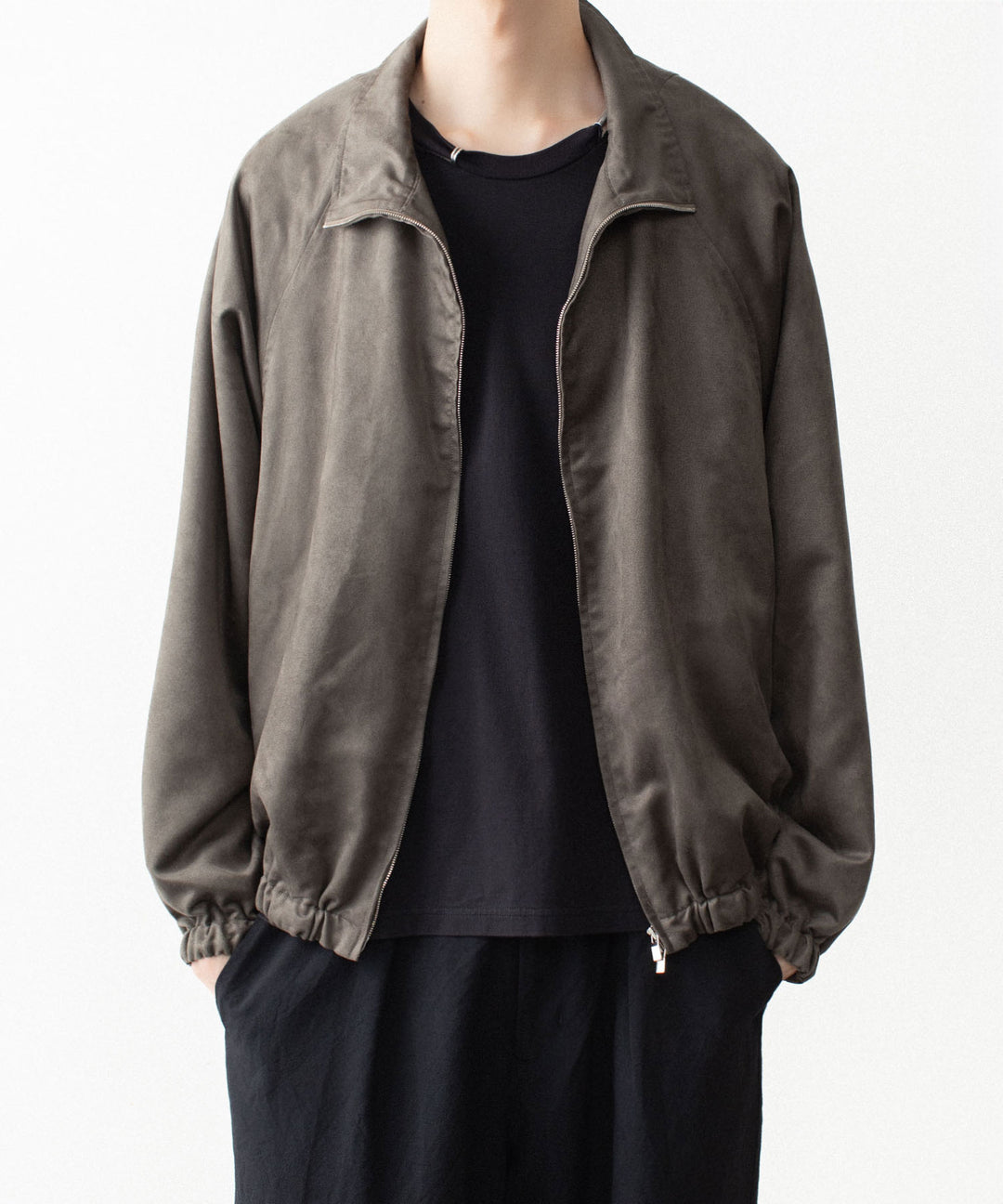 VEIN ヴェインのSYNTHETIC SUEDE TRACK JACKET - KHAKIの公式通販サイトsession福岡セレクトショップ