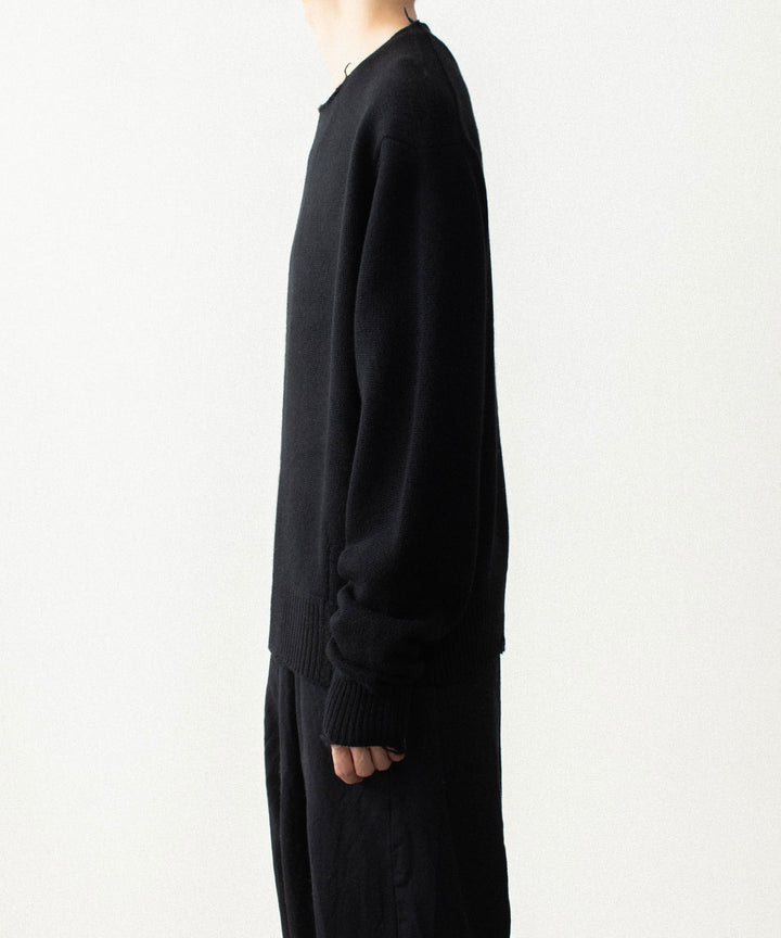 VEIN ヴェインのWOOL CASHMERE KNIT DISTRESSED PULLOVER - BLACKの公式通販サイトsession福岡セレクトショップ