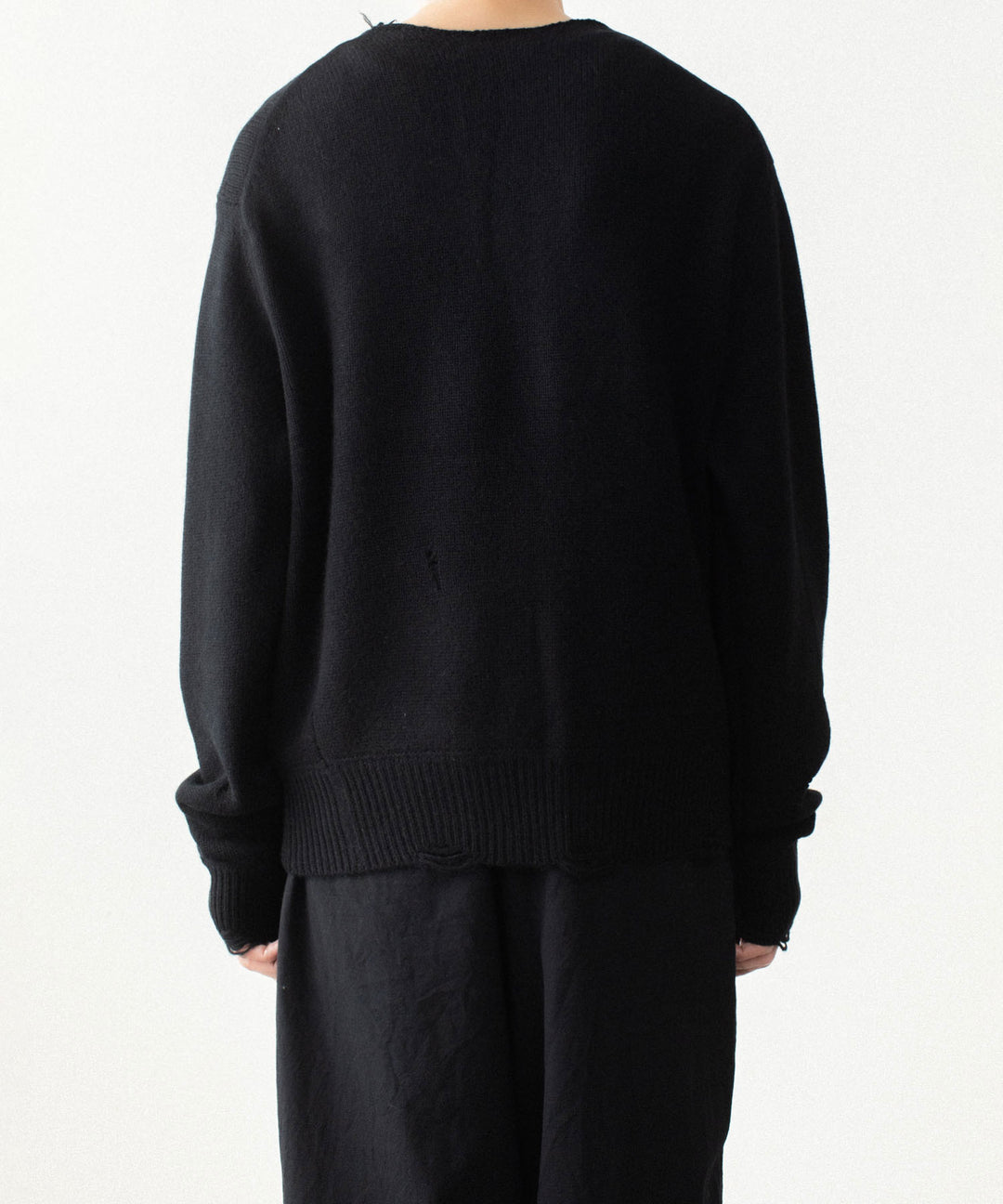 VEIN ヴェインのWOOL CASHMERE KNIT DISTRESSED PULLOVER - BLACKの公式通販サイトsession福岡セレクトショップ