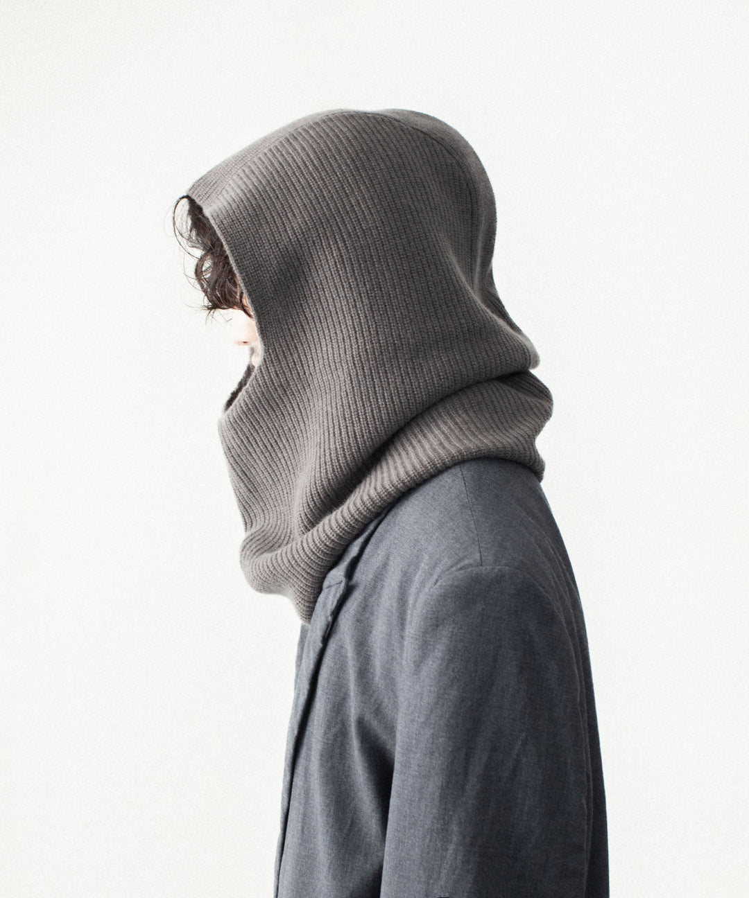 VEIN ヴェインのWOOL CASHMERE KNIT BALACLAVA - KHAKI GRAYの公式通販サイトsession福岡セレクトショップ