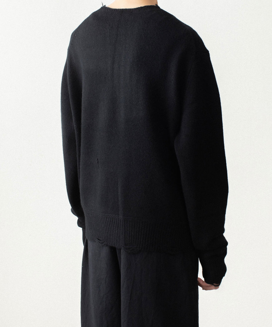 VEIN ヴェインのWOOL CASHMERE KNIT DISTRESSED PULLOVER - BLACKの公式通販サイトsession福岡セレクトショップ
