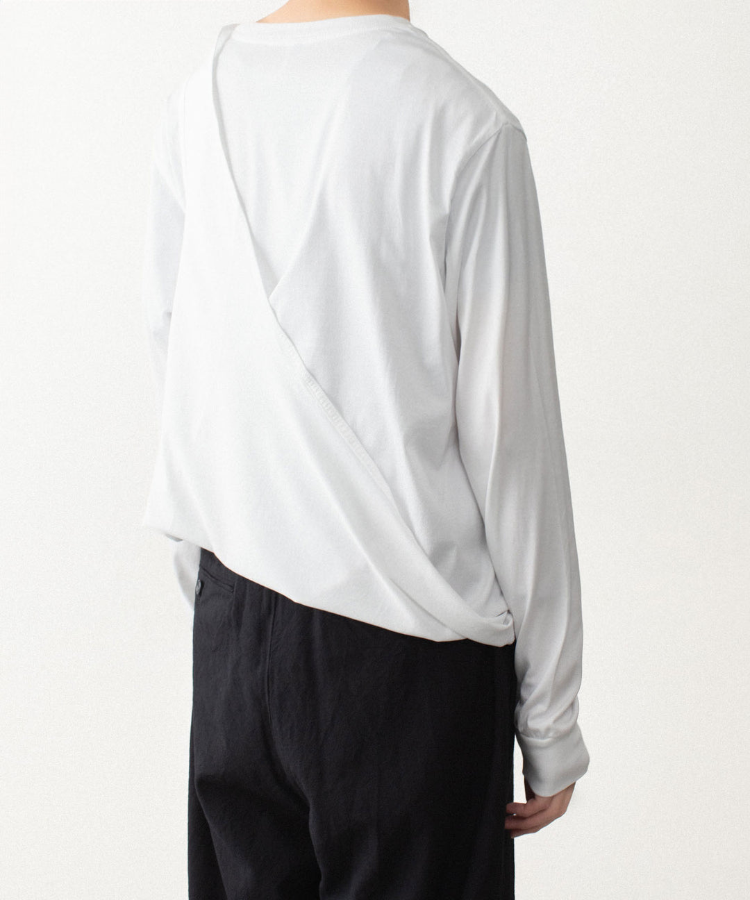 VEIN ヴェインの100/3 SUEDE JERSEY LAYERED L/S TEE - WHITEの公式通販サイトsession福岡セレクトショップ