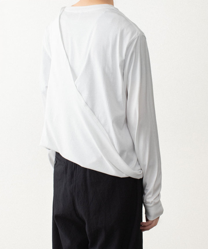 VEIN ヴェインの100/3 SUEDE JERSEY LAYERED L/S TEE - WHITEの公式通販サイトsession福岡セレクトショップ