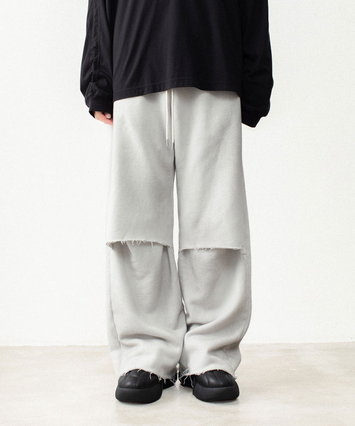 VEIN ヴェインのBRUSHED TERRY CUTOFF BAGGY TROUSERS - OFF WHITEの公式通販サイトsession福岡セレクトショップ