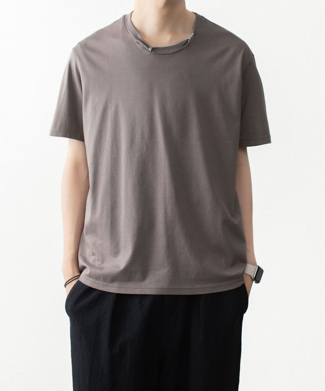 VEIN ヴェインの100/3 SUEDE JERSEY PIERCED S/S TEE - L.BROWNの公式通販サイトsession福岡セレクトショップ