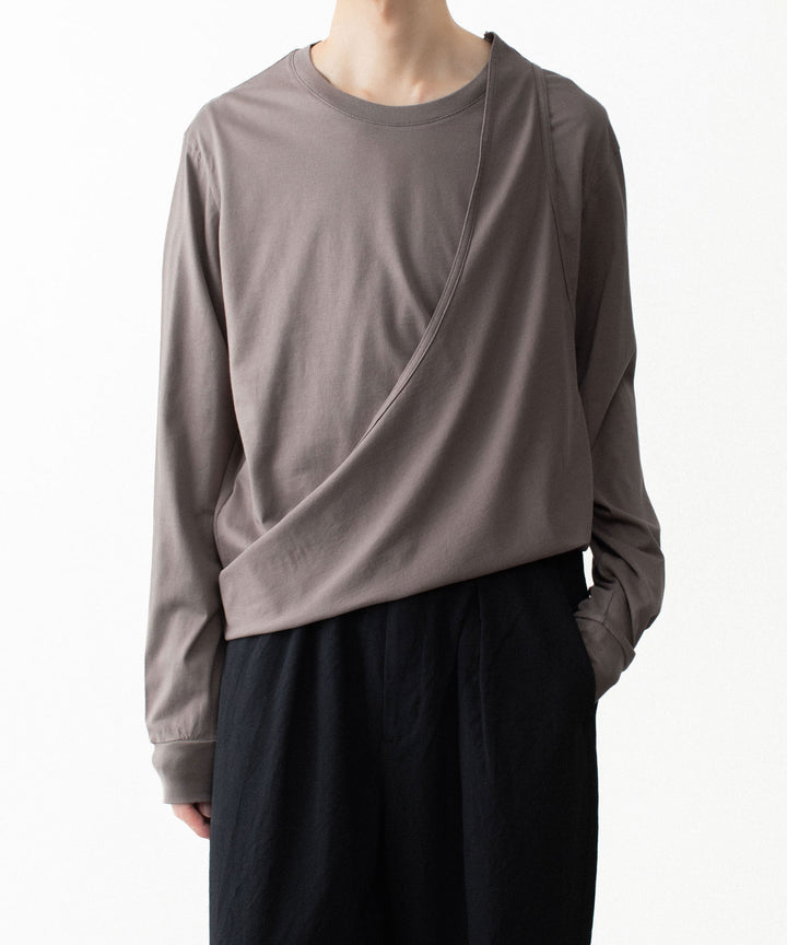 VEIN ヴェインの100/3 SUEDE JERSEY LAYERED L/S TEE - L.BROWNの公式通販サイトsession福岡セレクトショップ