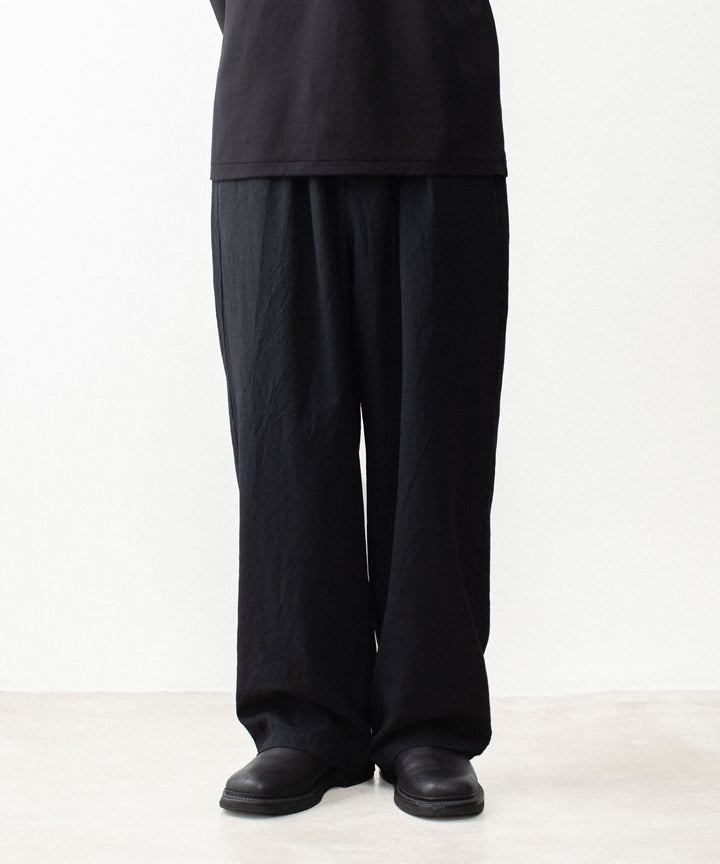 VEIN ヴェインのSHRINK WO CLOTH EASY TROUSERS - BLACKの公式通販サイトsession福岡セレクトショップ