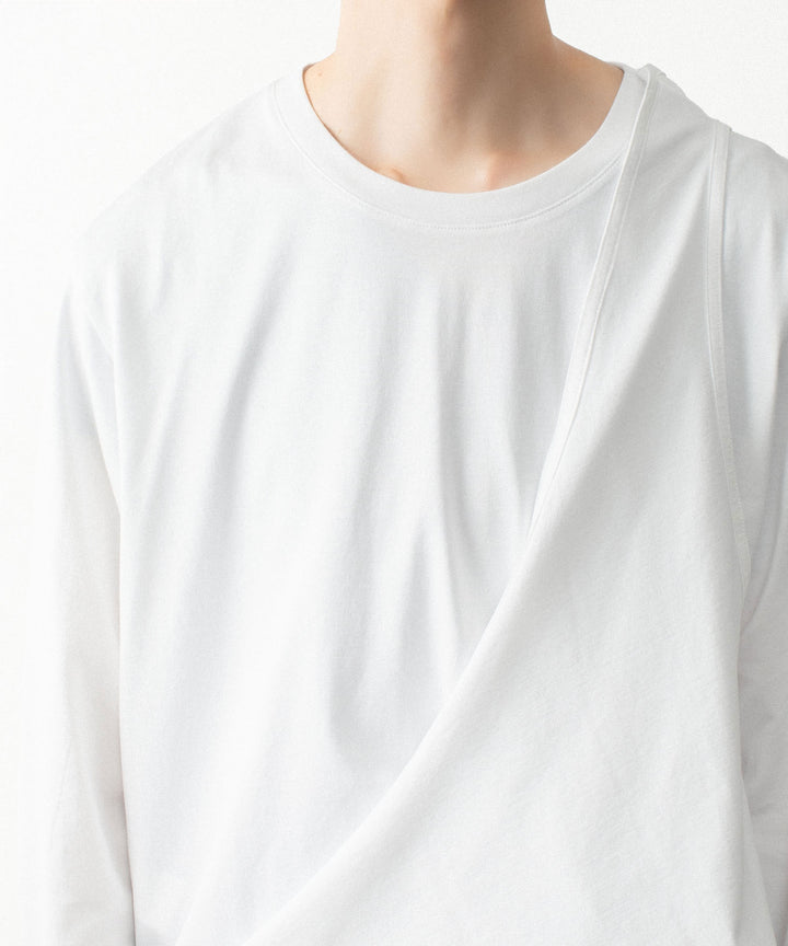 VEIN ヴェインの100/3 SUEDE JERSEY LAYERED L/S TEE - WHITEの公式通販サイトsession福岡セレクトショップ