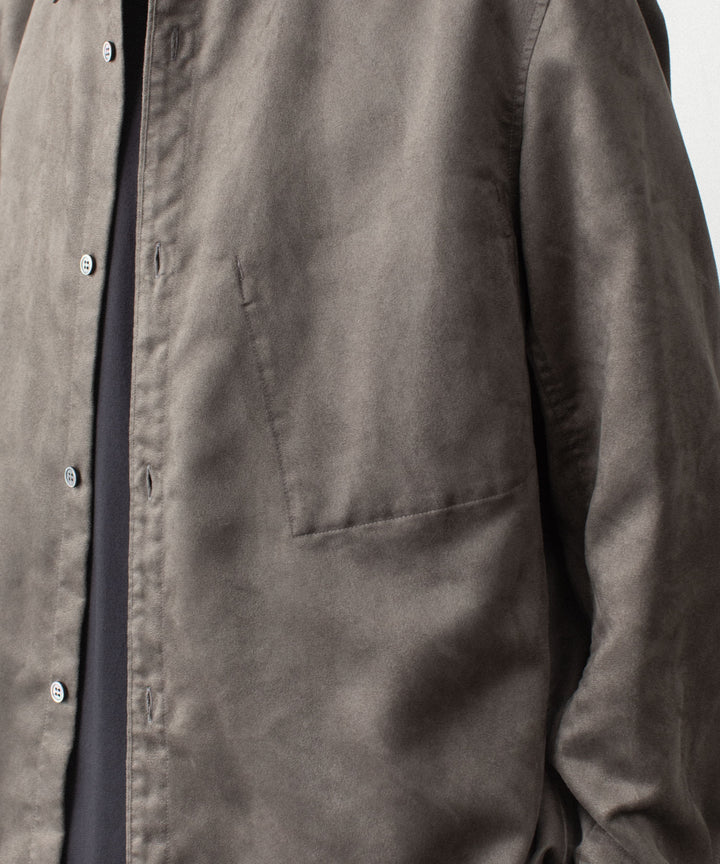 VEIN ヴェインのSYNTHETIC SUEDE L/S SHIRT - KHAKIの公式通販サイトsession福岡セレクトショップ