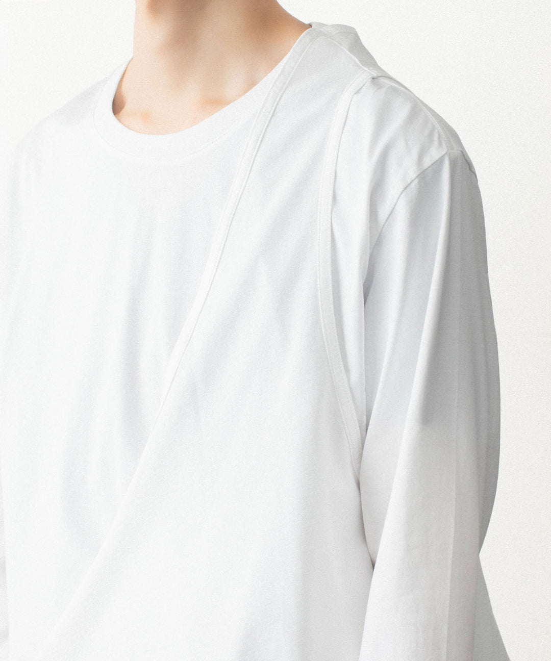VEIN ヴェインの100/3 SUEDE JERSEY LAYERED L/S TEE - WHITEの公式通販サイトsession福岡セレクトショップ