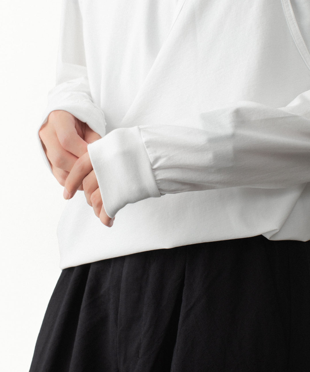 VEIN ヴェインの100/3 SUEDE JERSEY LAYERED L/S TEE - WHITEの公式通販サイトsession福岡セレクトショップ
