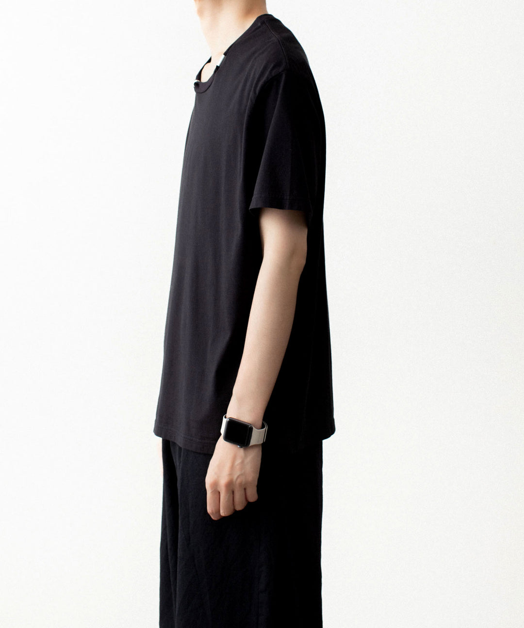 VEIN ヴェインの100/3 SUEDE JERSEY PIERCED S/S TEE - BLACKの公式通販サイトsession福岡セレクトショップ