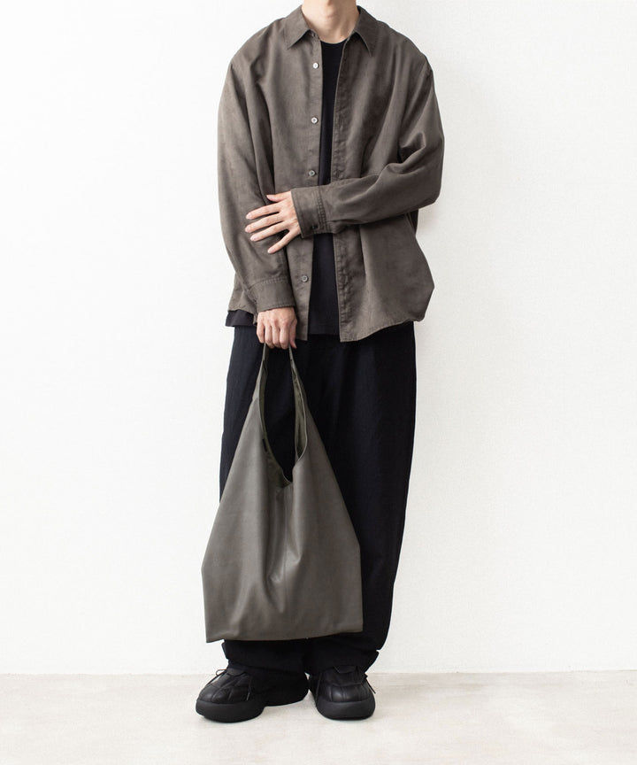 VEIN ヴェインのSYNTHETIC SUEDE L/S SHIRT - KHAKIの公式通販サイトsession福岡セレクトショップ