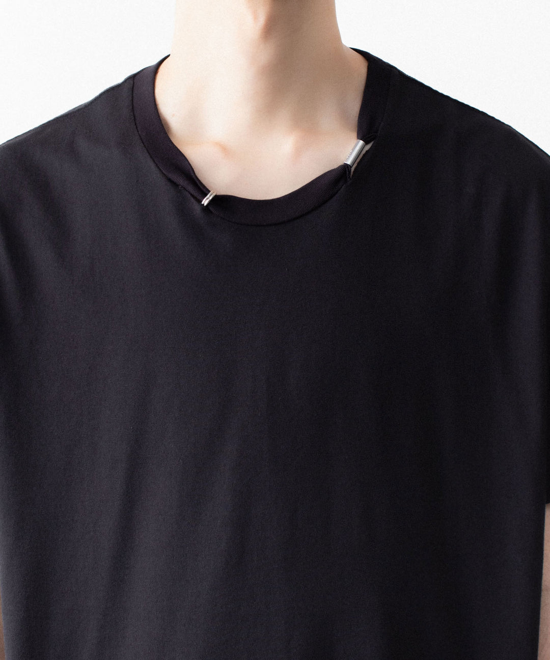 VEIN ヴェインの100/3 SUEDE JERSEY PIERCED S/S TEE - BLACKの公式通販サイトsession福岡セレクトショップ