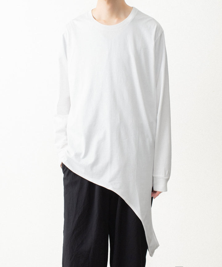 VEIN ヴェインの100/3 SUEDE JERSEY LAYERED L/S TEE - WHITEの公式通販サイトsession福岡セレクトショップ