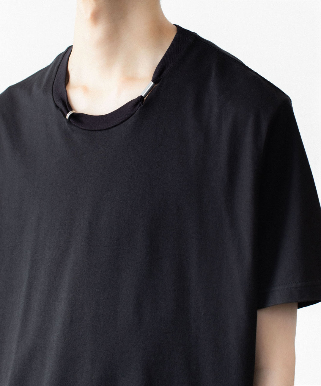 VEIN ヴェインの100/3 SUEDE JERSEY PIERCED S/S TEE - BLACKの公式通販サイトsession福岡セレクトショップ