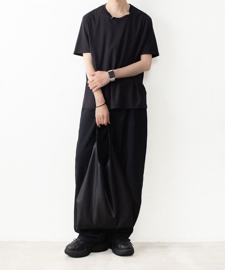 VEIN ヴェインの100/3 SUEDE JERSEY PIERCED S/S TEE - BLACKの公式通販サイトsession福岡セレクトショップ