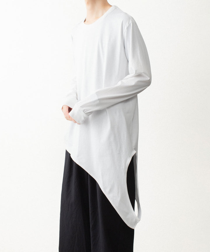 VEIN ヴェインの100/3 SUEDE JERSEY LAYERED L/S TEE - WHITEの公式通販サイトsession福岡セレクトショップ