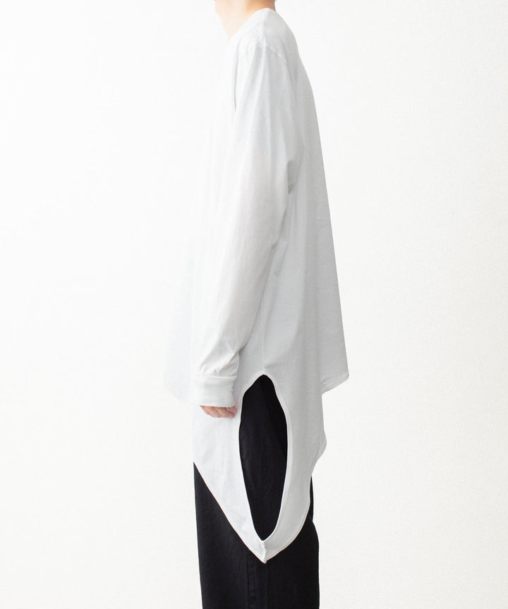 VEIN ヴェインの100/3 SUEDE JERSEY LAYERED L/S TEE - WHITEの公式通販サイトsession福岡セレクトショップ