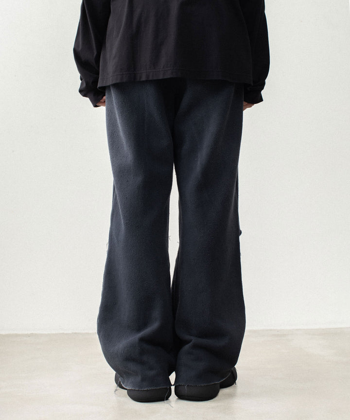 VEIN ヴェインのBRUSHED TERRY CUTOFF BAGGY TROUSERS - BLACKの公式通販サイトsession福岡セレクトショップ