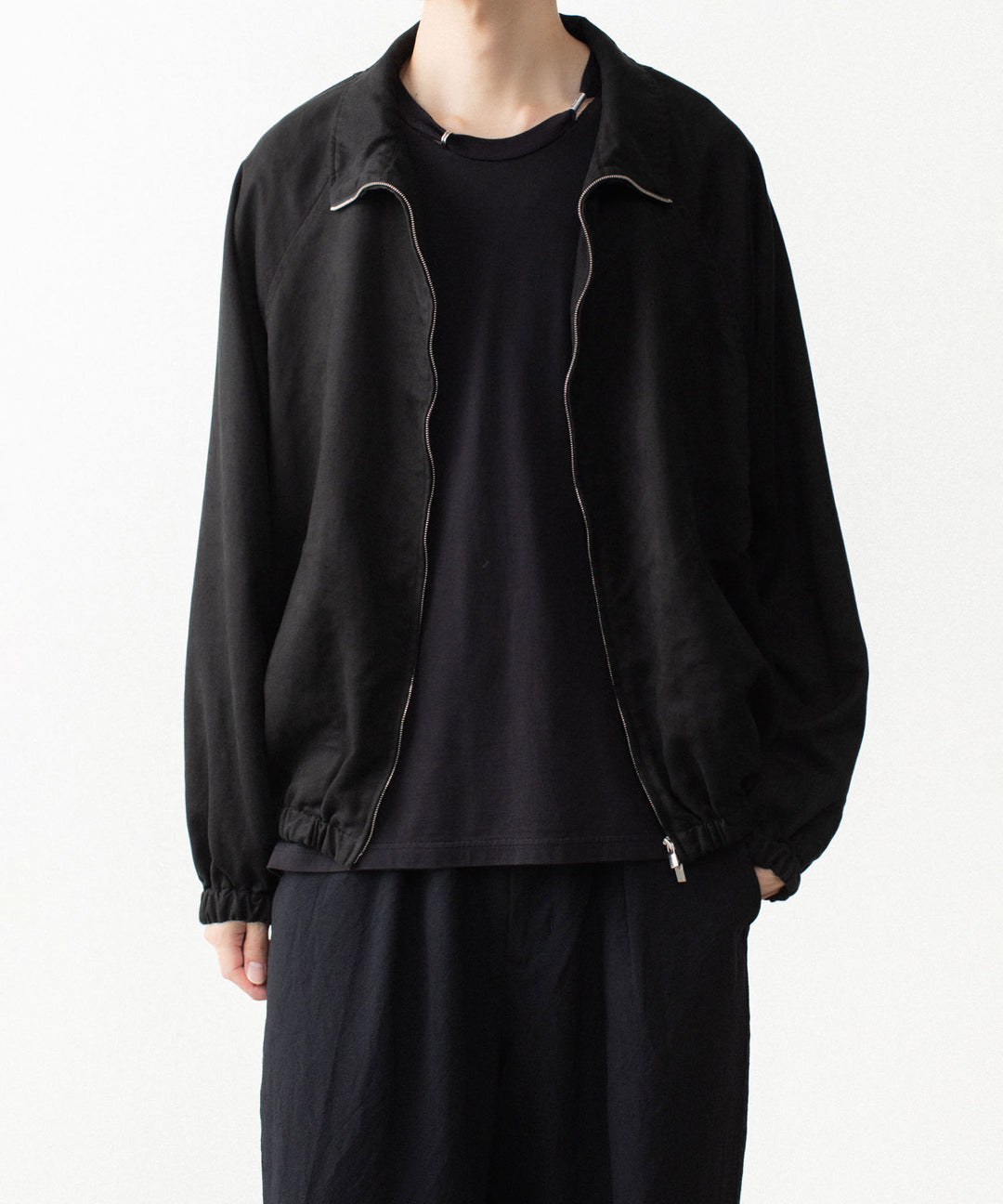 VEIN ヴェインのSYNTHETIC SUEDE TRACK JACKET - BLACKの公式通販サイトsession福岡セレクトショップ
