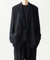 【 VEIN 】SHRINK WO CLOTH OVER JACKET - BLACK