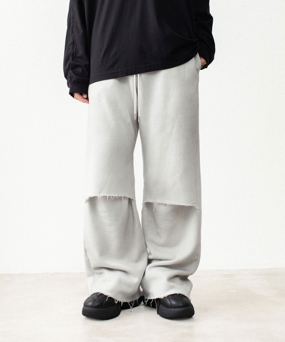 VEIN ヴェインのBRUSHED TERRY CUTOFF BAGGY TROUSERS - OFF WHITEの公式通販サイトsession福岡セレクトショップ
