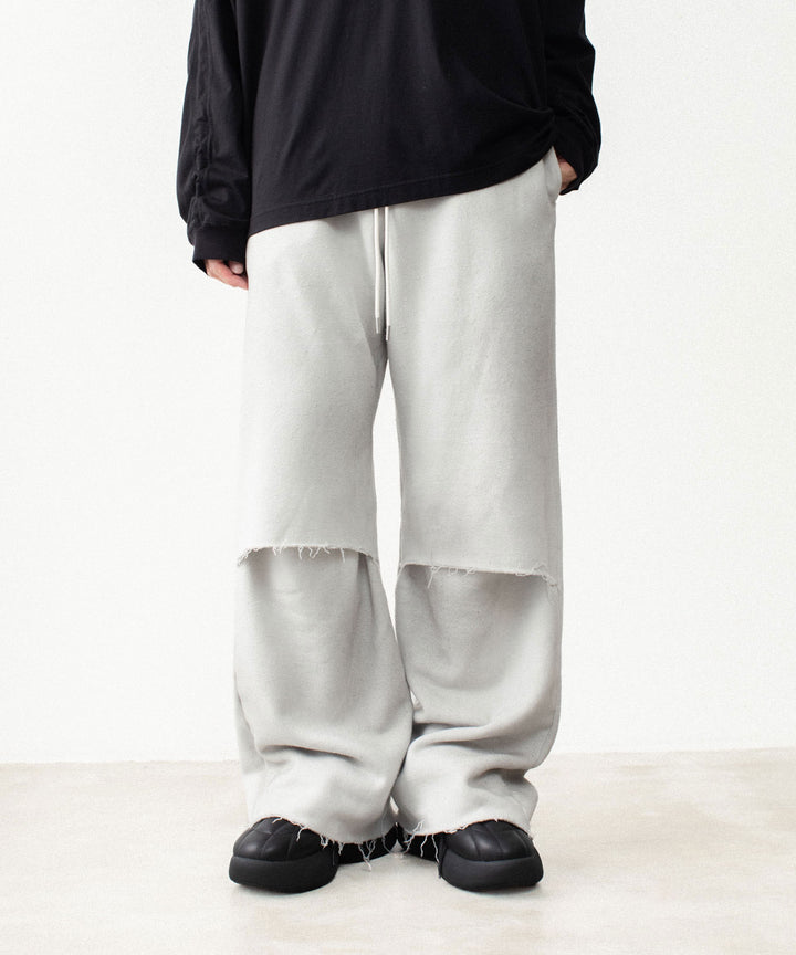 VEIN ヴェインのBRUSHED TERRY CUTOFF BAGGY TROUSERS - OFF WHITEの公式通販サイトsession福岡セレクトショップ