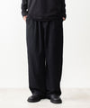 【 VEIN 】SHRINK WO CLOTH EASY TROUSERS - BLACK