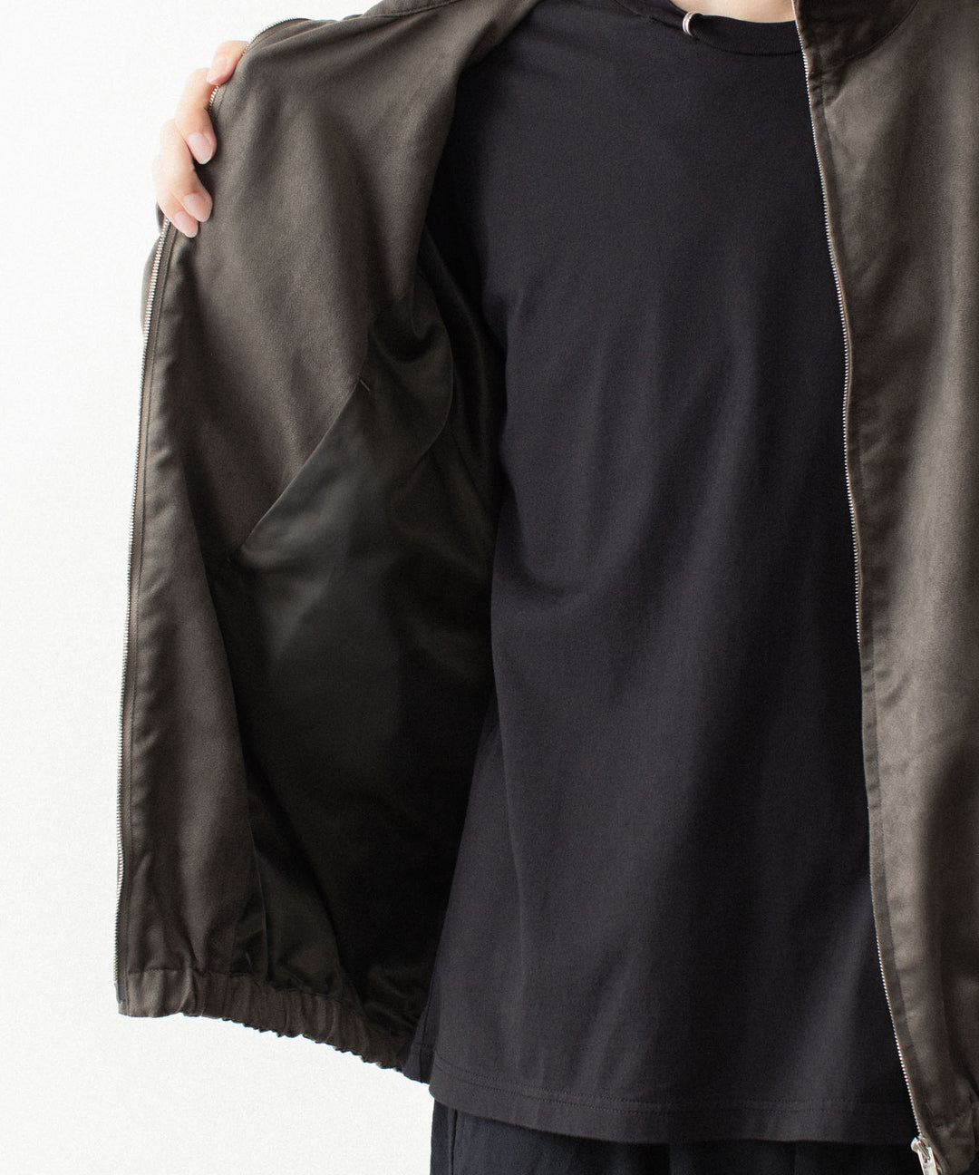 VEIN ヴェインのSYNTHETIC SUEDE TRACK JACKET - KHAKIの公式通販サイトsession福岡セレクトショップ