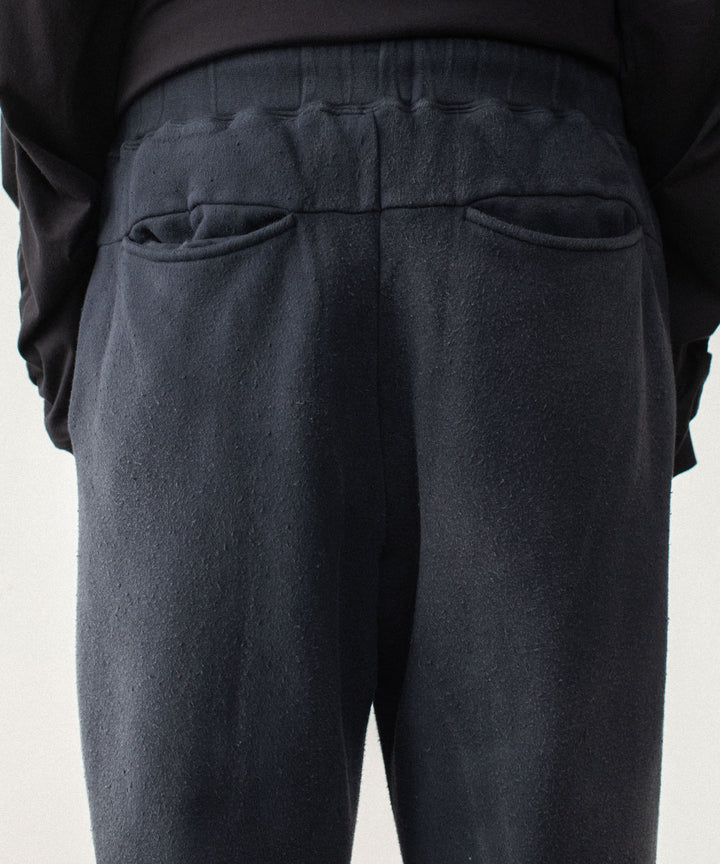 VEIN ヴェインのBRUSHED TERRY CUTOFF BAGGY TROUSERS - BLACKの公式通販サイトsession福岡セレクトショップ