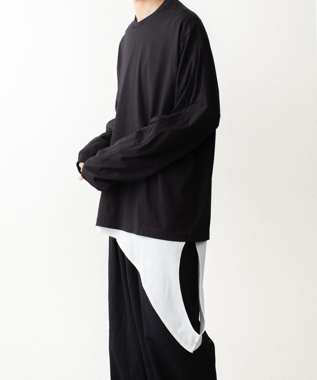 VEIN ヴェインの100/3 SUEDE JERSEY LAYERED L/S TEE - WHITEの公式通販サイトsession福岡セレクトショップ