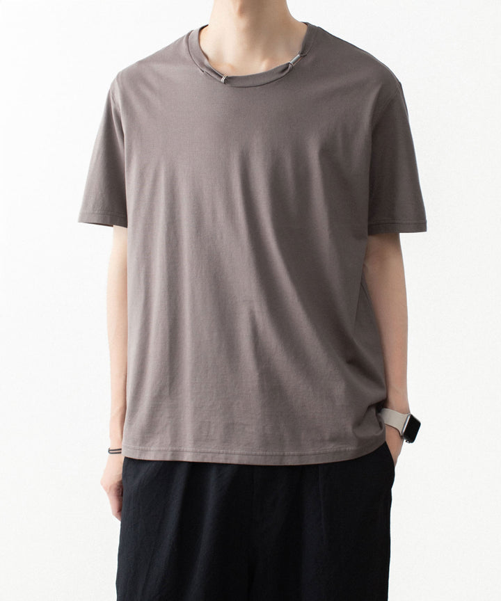 VEIN ヴェインの100/3 SUEDE JERSEY PIERCED S/S TEE - L.BROWNの公式通販サイトsession福岡セレクトショップ