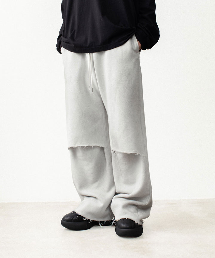 VEIN ヴェインのBRUSHED TERRY CUTOFF BAGGY TROUSERS - OFF WHITEの公式通販サイトsession福岡セレクトショップ