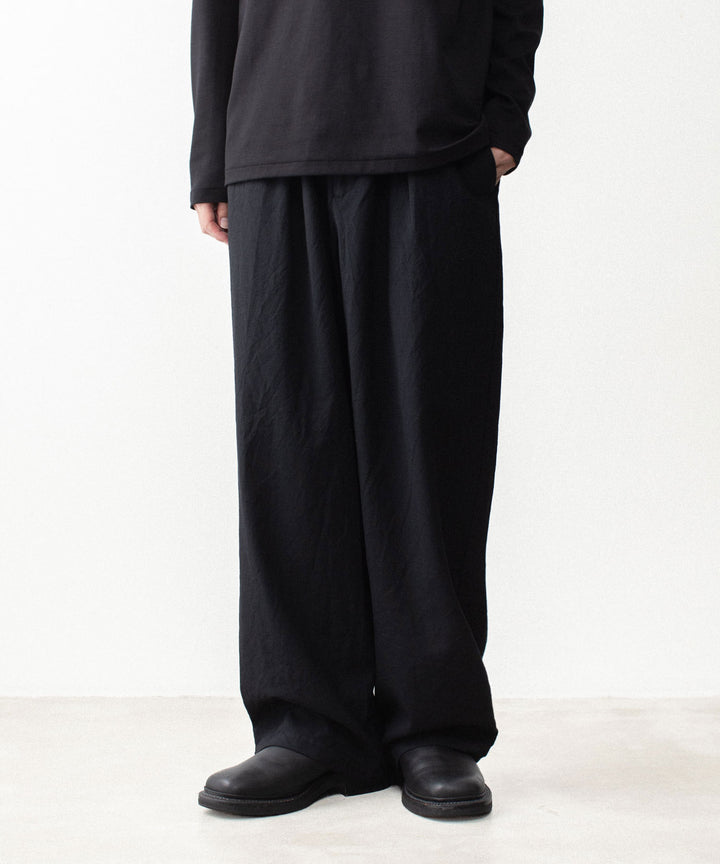 VEIN ヴェインのSHRINK WO CLOTH EASY TROUSERS - BLACKの公式通販サイトsession福岡セレクトショップ