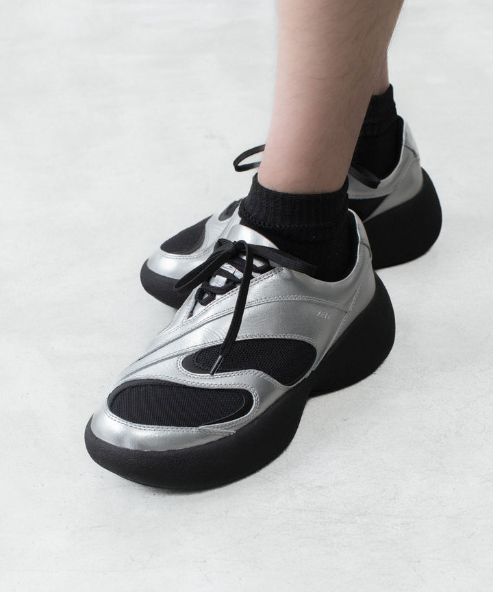 【 VEIN 】COW LEATHER BRACE - SILVER