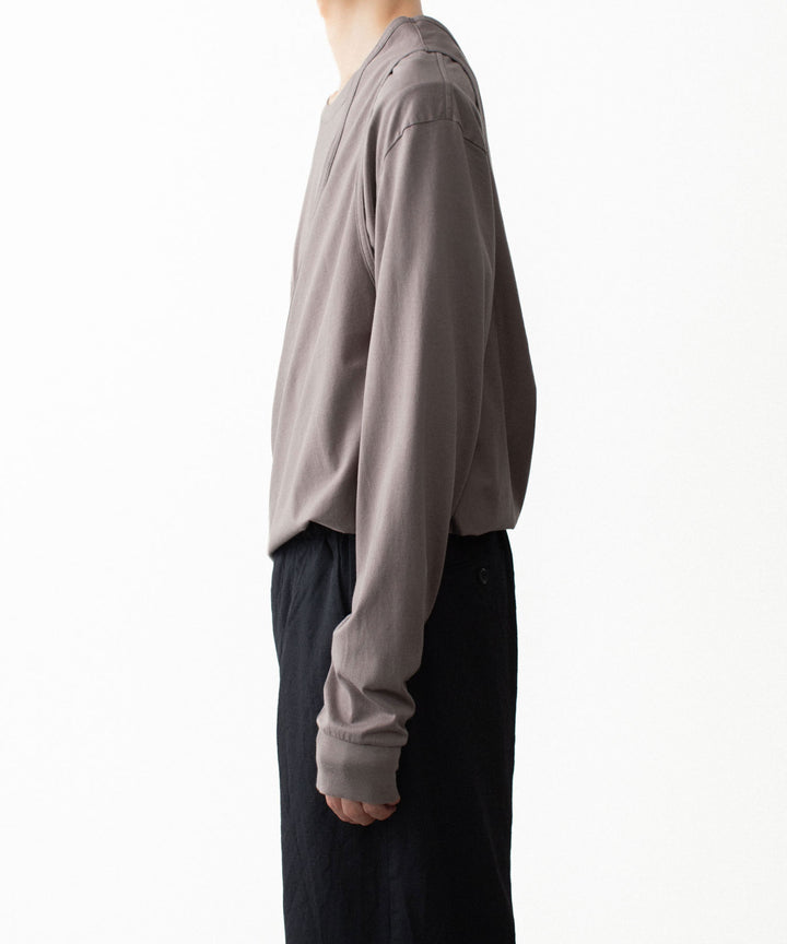 VEIN ヴェインの100/3 SUEDE JERSEY LAYERED L/S TEE - L.BROWNの公式通販サイトsession福岡セレクトショップ