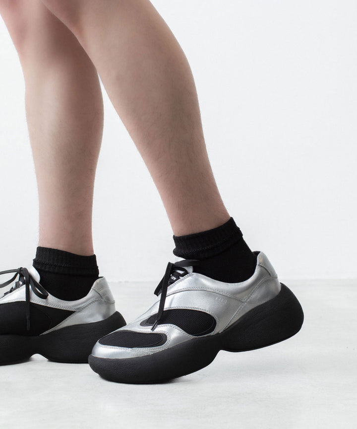 【 VEIN 】COW LEATHER BRACE - SILVER