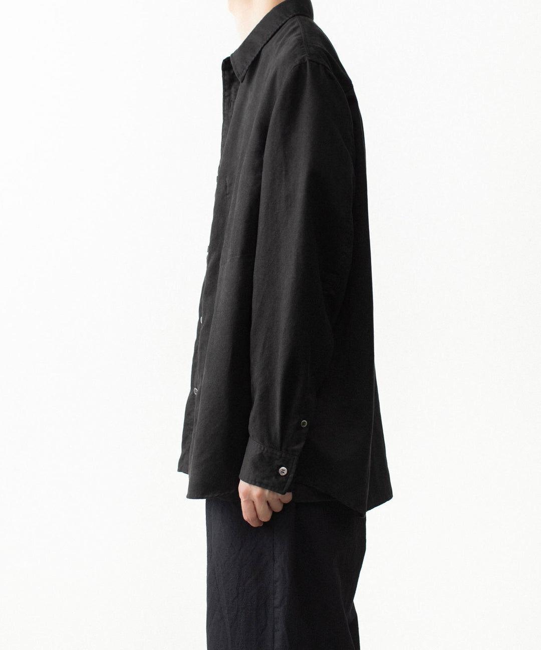 VEIN ヴェインのSYNTHETIC SUEDE L/S SHIRT - BLACKの公式通販サイトsession福岡セレクトショップ