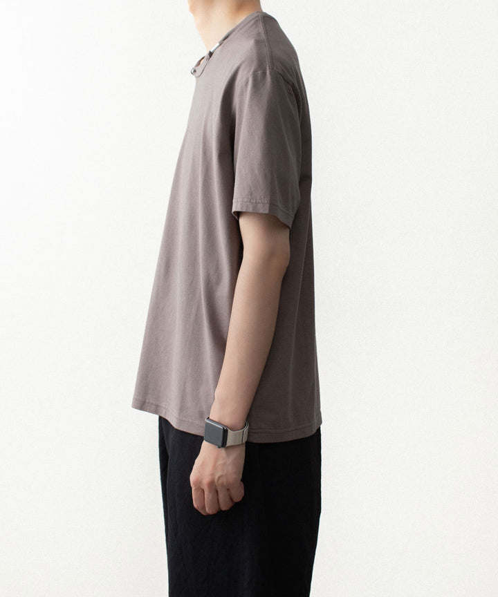 VEIN ヴェインの100/3 SUEDE JERSEY PIERCED S/S TEE - L.BROWNの公式通販サイトsession福岡セレクトショップ