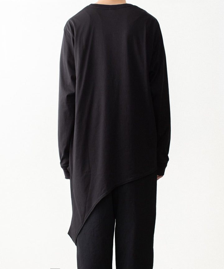 VEIN ヴェインの100/3 SUEDE JERSEY LAYERED L/S TEE - BLACKの公式通販サイトsession福岡セレクトショップ