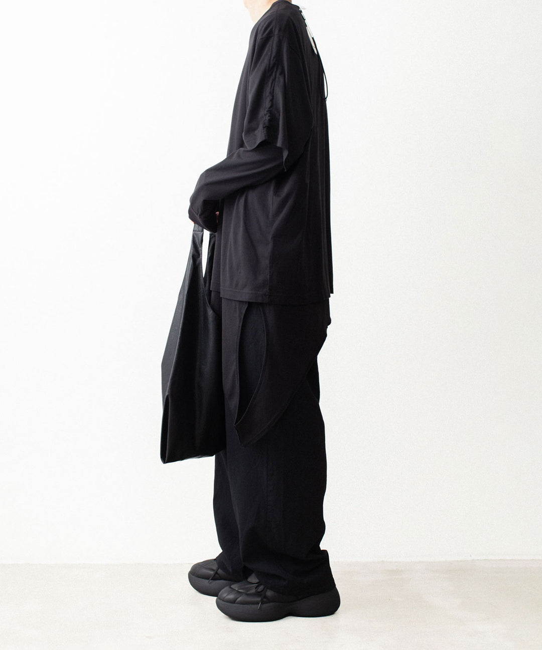 VEIN ヴェインの100/3 SUEDE JERSEY LAYERED L/S TEE - BLACKの公式通販サイトsession福岡セレクトショップ