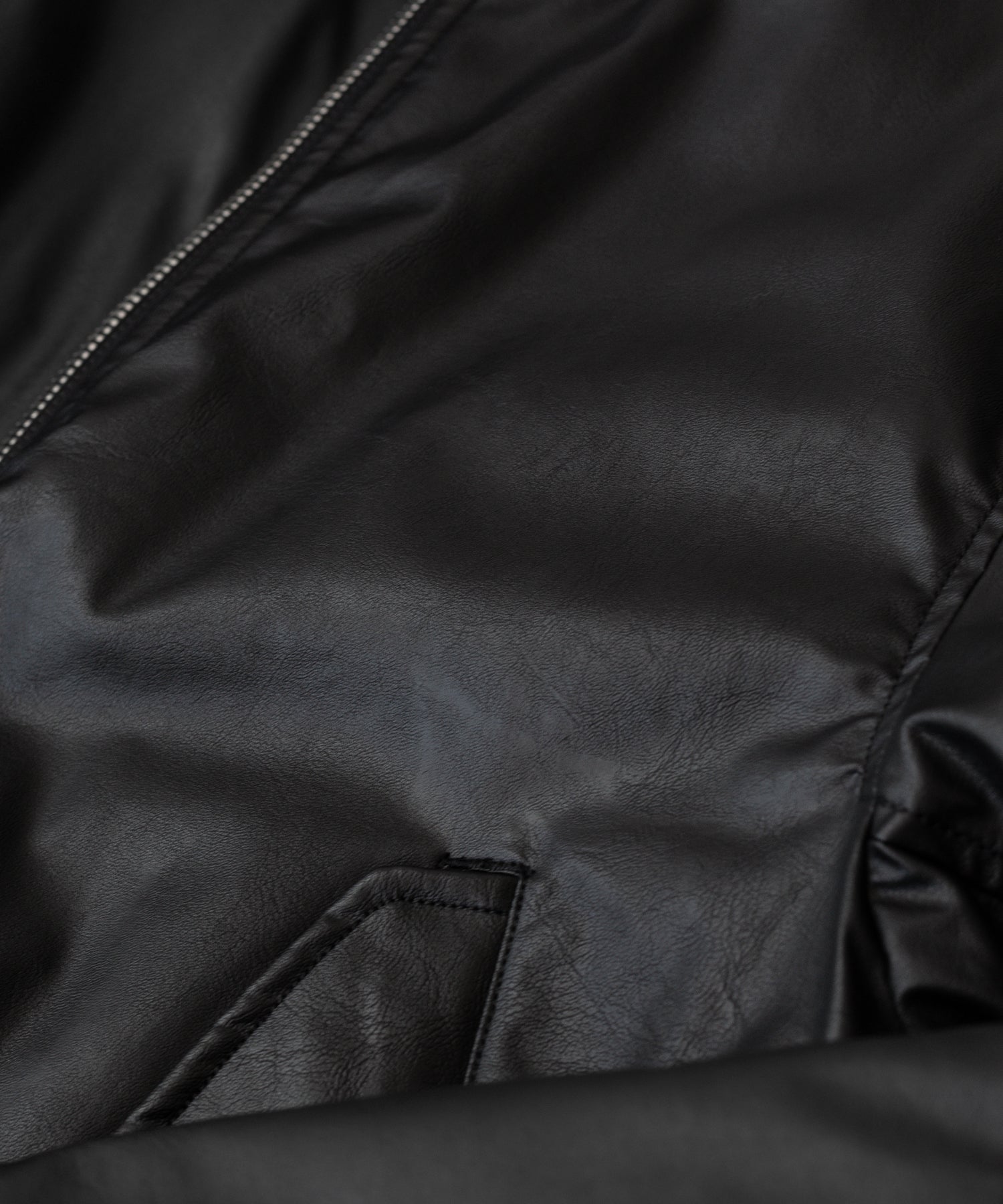 VEIN ヴェインのSYNTHETIC LEATHER MA-1 - BLACKの公式通販サイトsession福岡セレクトショップ